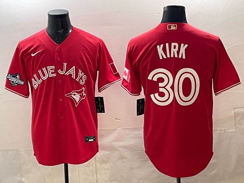 Men 2025 Toronto Blue Jays #30 Kirk Red Game Nike MLB Jersey style 05->toronto blue jays->MLB Jersey